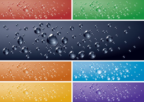 free vector Crystal clear water drops 02 vector